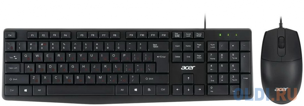 Acer OMW141 [ZL.MCEEE.01M] Комплект (клавиатура + мышь) черный USB - фото 1