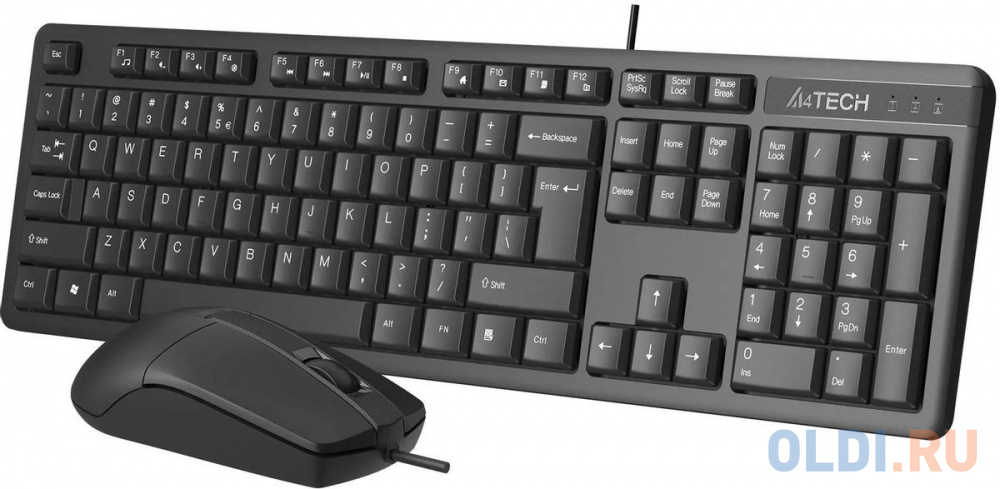 Клавиатура + мышь A4Tech KR-3330 клав:черный мышь:черный USB - фото 2