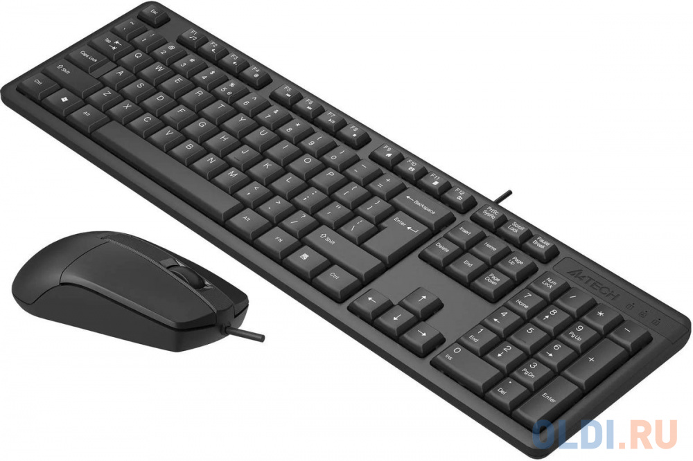 Клавиатура + мышь A4Tech KR-3330 клав:черный мышь:черный USB - фото 3