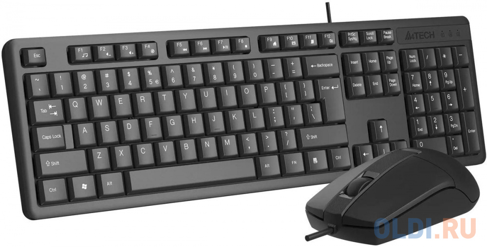 Клавиатура + мышь A4Tech KR-3330 клав:черный мышь:черный USB - фото 4