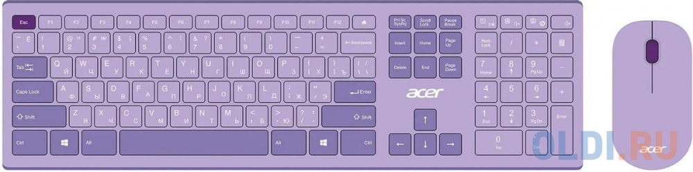 Клавиатура+мышь Acer OCC205 Wireless Purple