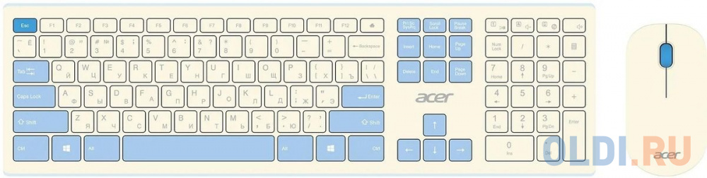 Клавиатура+мышь Acer OCC205 Wireless White/Blue - ZL.ACCEE.00C