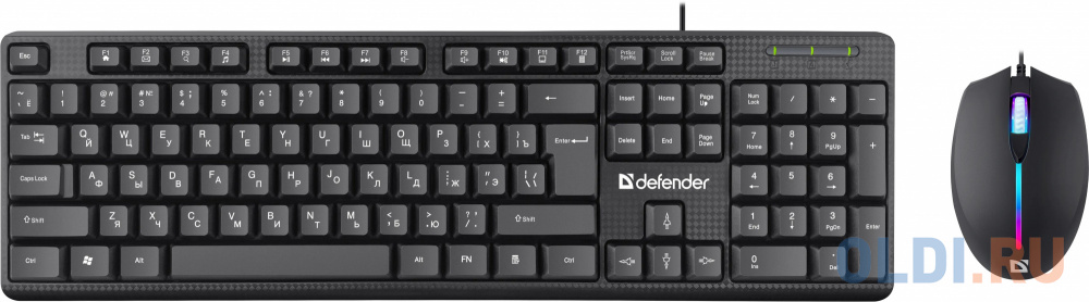 

Набор DEFENDER TRIUMPH C-991 клавиатура+мышь чёрные (USB, 4 кн., 1600 dpi, 104 кл.)