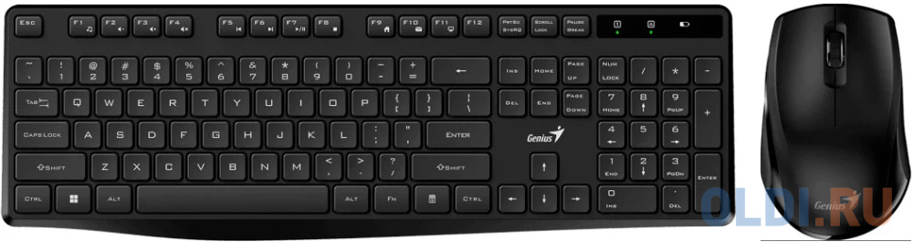 

Комплект беспроводной Genius KM-8006S (клавиатура KB-7200 и мышь NX-8006S), Black, silent
