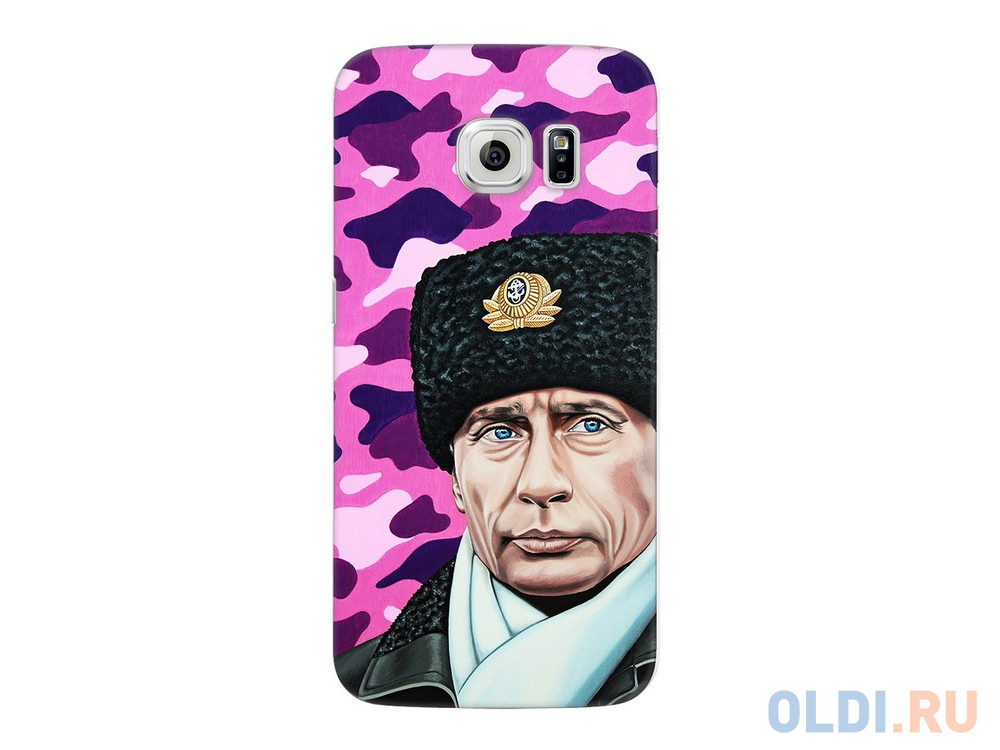 

Чехол Deppa Art Case и защитная пленка для Samsung Galaxy S6 edge, Person_Путин шапка,