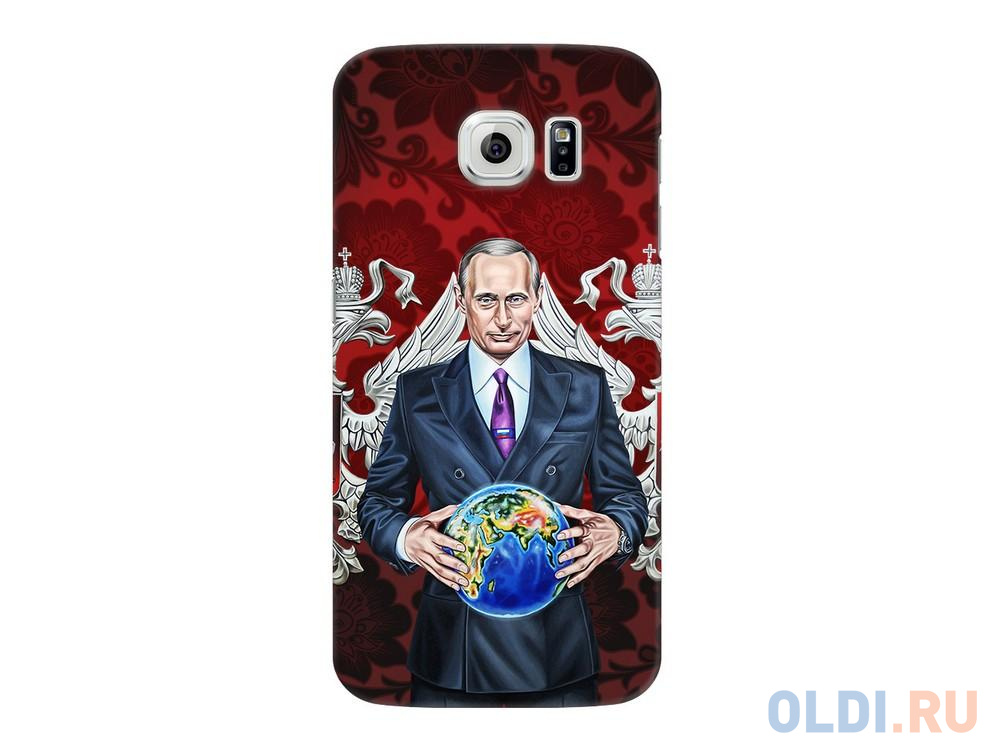 Чехол Deppa Art Case и защитная пленка для Samsung Galaxy S6, Person_Путин карта мира,