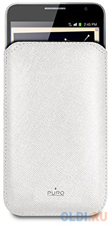 

Чехол PURO Slim Essential Case для Samsung Galaxy Note эко-кожа белый
