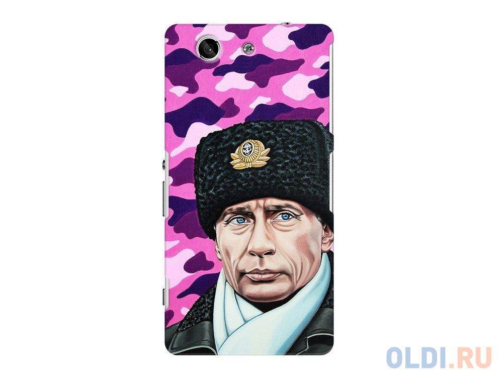 

Чехол Deppa Art Case и защитная пленка для Sony Xperia Z3 Compact, Person_Путин шапка,