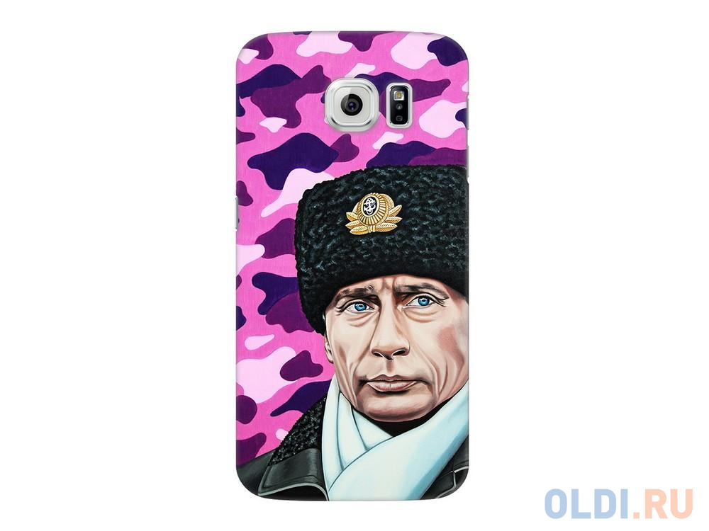 Чехол Deppa Art Case и защитная пленка для Samsung Galaxy S6, Person_Путин шапка,