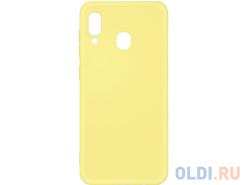 

Силиконовый чехол с микрофиброй для Samsung Galaxy A20/A30 DF sOriginal-02 (yellow)