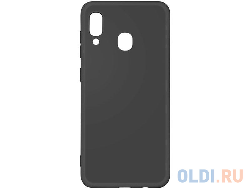 

Силиконовый чехол с микрофиброй для Samsung Galaxy A20/A30 DF sOriginal-02 (black), Черный