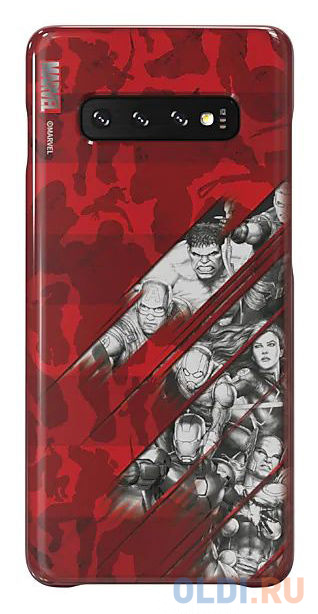 

Чехол (клип-кейс) Samsung для Samsung Galaxy S10+ Marvel Case AvComics красный (GP-G975HIFGHWI