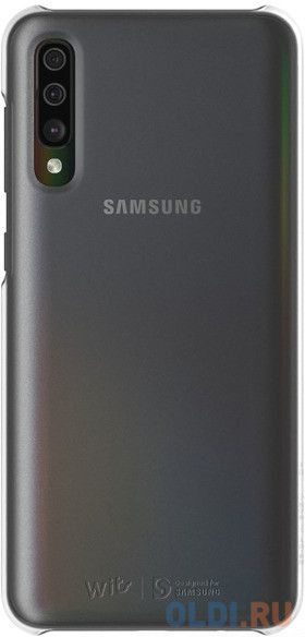 

Чехол (клип-кейс) Samsung для Samsung Galaxy A50 WITS Premium Hard Case прозрачный/серебристый (GP-FPA505WSBSR