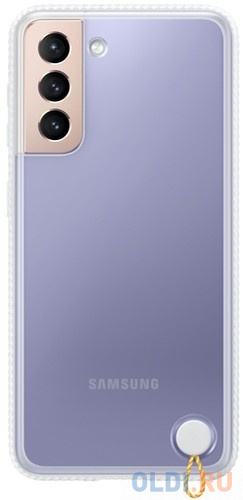 

Чехол (клип-кейс) Samsung для Samsung Galaxy S21 Clear Protective Cover прозрачный/белый (EF-GG991CWEGRU)