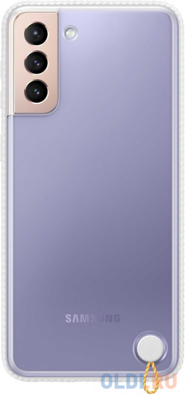 

Чехол (клип-кейс) Samsung для Samsung Galaxy S21+ Clear Protective Cover прозрачный/белый (EF-GG996CWEGRU)