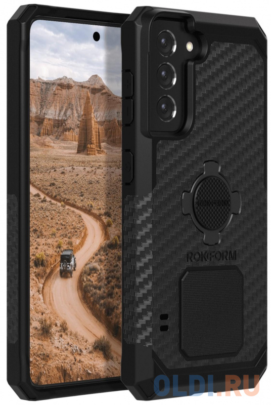 Чехол-накладка Rokform Rugged Case для Samsung Galaxy S21 5G. Поддерживает систему Roklock. Цвет: черный