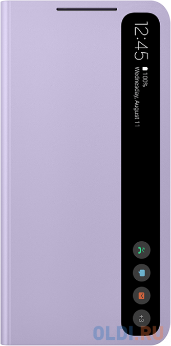 Чехол (флип-кейс) Samsung для Samsung Galaxy S21 FE Smart Clear View Cover фиолетовый (EF-ZG990CVEGRU)