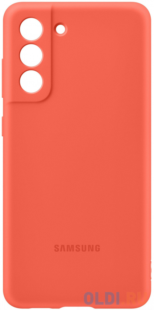 Чехол (клип-кейс) Samsung для Samsung Galaxy S21 FE Silicone Cover розовый (EF-PG990TPEGRU), цвет коралловый