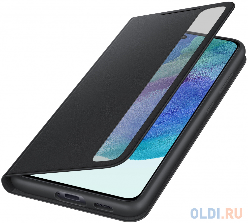 Чехол (флип-кейс) Samsung для Samsung Galaxy S21 FE Smart Clear View Cover темно-серый (EF-ZG990CBEGRU)
