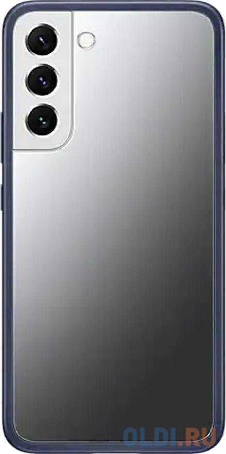 Чехол (клип-кейс) Samsung для Samsung Galaxy S22+ Frame Cover прозрачный/темно-синий (EF-MS906CNEGRU) клип кейс apple finewoven для iphone 15 тихоокеанский синий