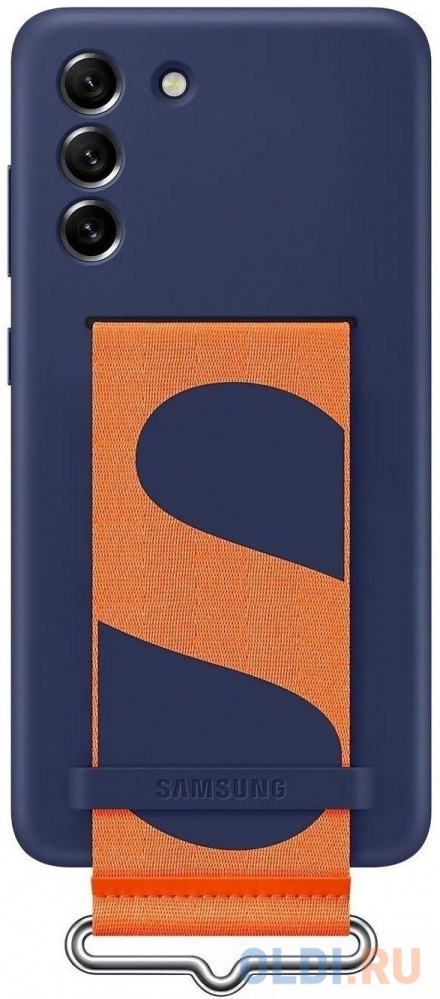 Чехол (клип-кейс) Samsung для Samsung Galaxy S21 FE Silicone with Strap Cover темно-синий (EF-GG990TNEGRU)