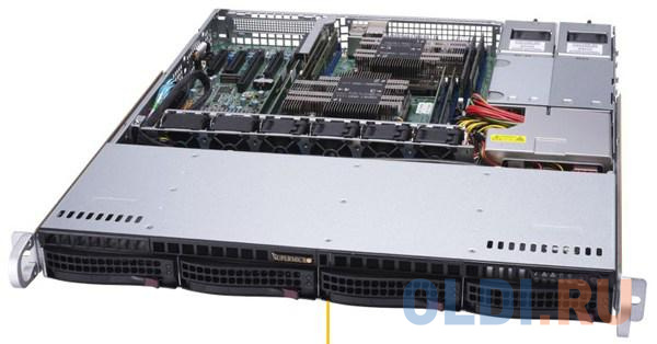   Supermicro SYS-6019P-MTR, 1U, 2x LGA3647, 8xDDR4, no HDD (up4x3.5), SATA 6Gbps, 2x1GbE, IPMI, PCIE x8, M.2, 2x400W, Rack Rails