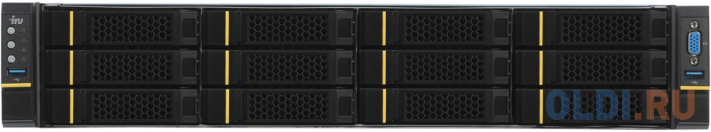 Сервер IRU Rock C2212P 1x4214R 1x64Gb 9341-8i 2x10Gbe SFP+ 2x800W w/o OS (1981106) - фото 1