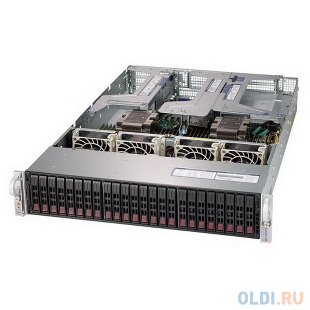 Платформа системного блока SuperMicro SYS-2029U-TR4-FT019 2U, 2xLGA3647 (up to 205W), iC621 (X121PU), 24xDDR4, up to 24x2.5 SAS/SATA, 4x 1000GBase-T (