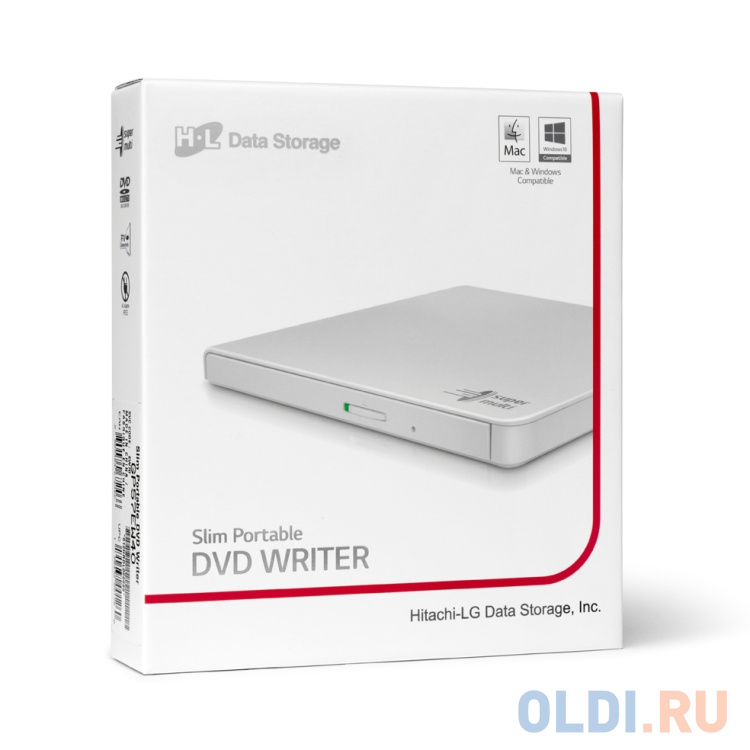 Оптич. накопитель ext. DVD±RW HLDS (Hitachi-LG Data Storage) GP57EW40 White 