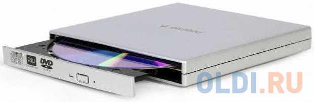 USB 2.0 Gembird DVD-USB-02-SV пластик, серебро, размер 130 x 135 x 17 мм, цвет серебристый - фото 1