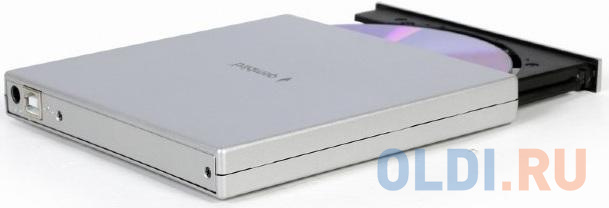 USB 2.0 Gembird DVD-USB-02-SV пластик, серебро, размер 130 x 135 x 17 мм, цвет серебристый - фото 2