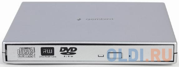 USB 2.0 Gembird DVD-USB-02-SV пластик, серебро, размер 130 x 135 x 17 мм, цвет серебристый - фото 3