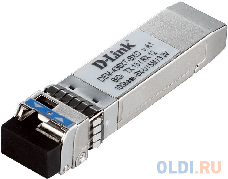 D-Link 436XT-BXD/20KM/B2A  WDM трансивер SFP+ с 1 портом 10GBase-ER (Tx:1330 нм, Rx:1270 нм) для одномодового оптического кабеля (до 20 км) dmc 515sc e медиаконвертер с 1 портом 10 100base tx и 1 портом 100base fx с разъемом sc для одномодового оптического кабеля до 15 км