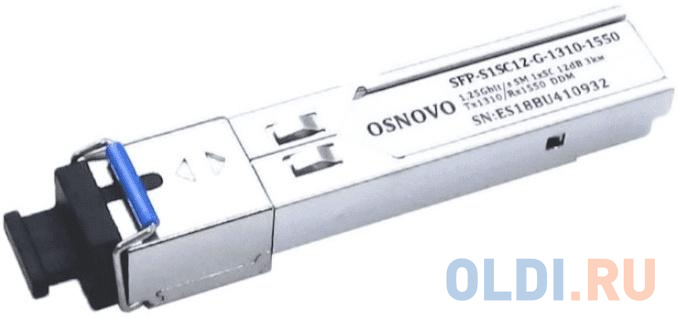 OSNOVO SFP Модуль SC, 1,25 Гбит/c, до 3км, Tx:1310/Rx:1550, DDM фото