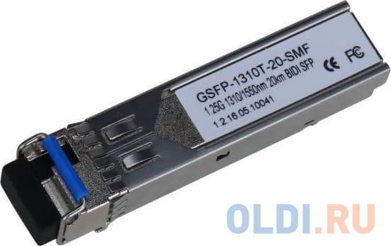 Dahua DH-GSFP-1310T-20-SMF SFP-модуль; LC; до 1.25Гбит/с; до 20км (одномодовое оптоволокно); 1310нм/1550нм