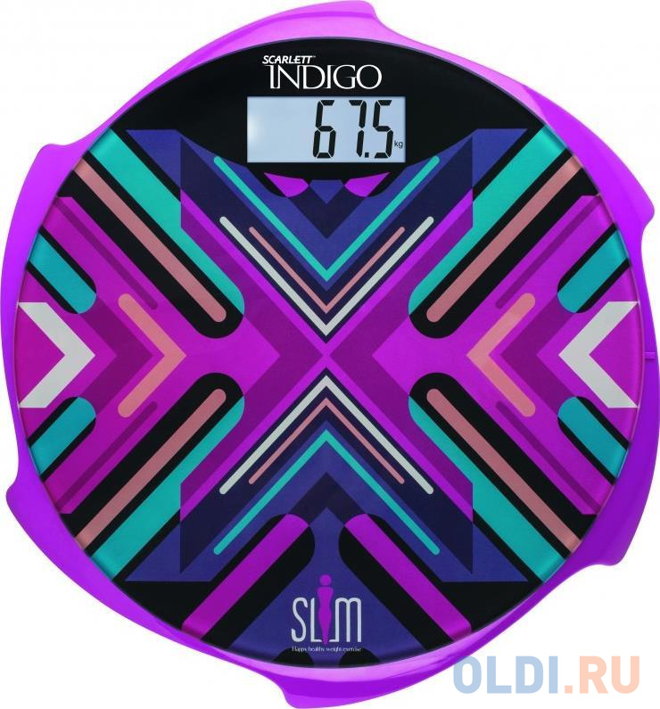 Весы напольные Scarlett IS-BS35E601 пурпурный рисунок весы напольные xiaomi mi smart scale 2 белый nun4056gl