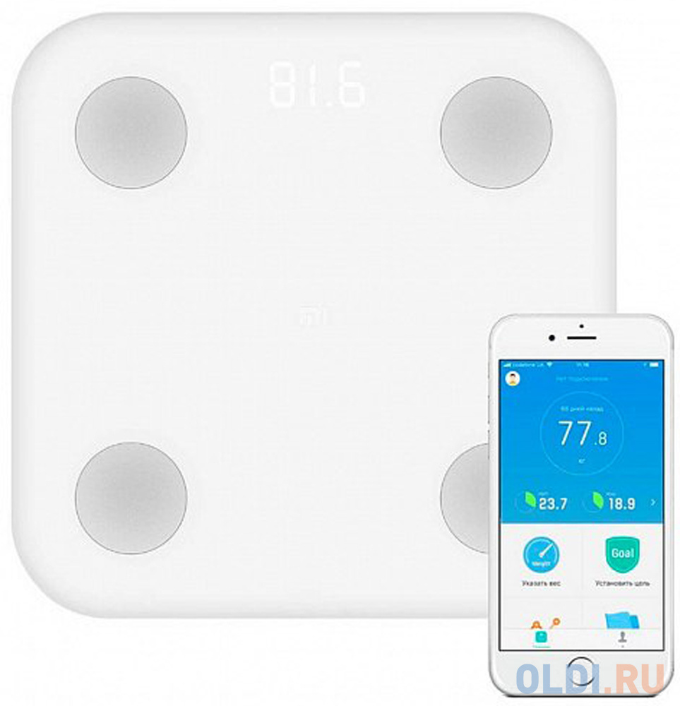Весы напольные Xiaomi Mi Body Composition Scale 2 белый серый фото