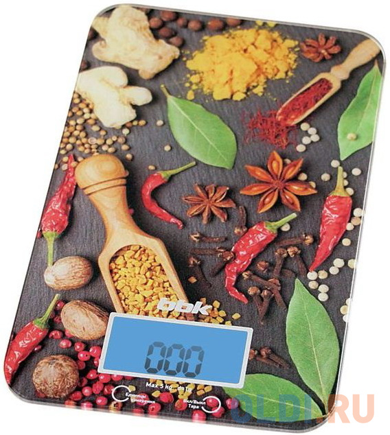 

Весы кухонные BBK KS106G Специи, электронные, стекло, max 5 кг., точность 1 гр., черный/красный
