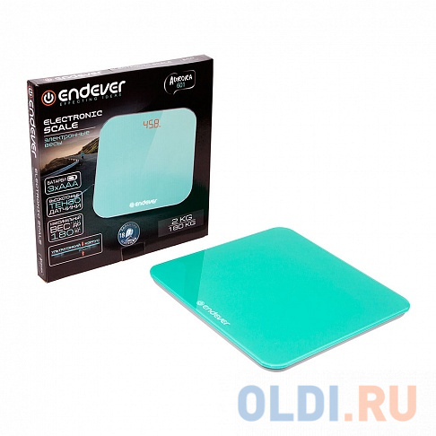 

Весы напольные Endever Aurora-601, материал стекло, ABS, максимальный вес 180 кг