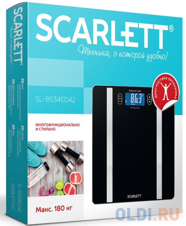 

Весы напольные Scarlett SL-BS34ED42 чёрный