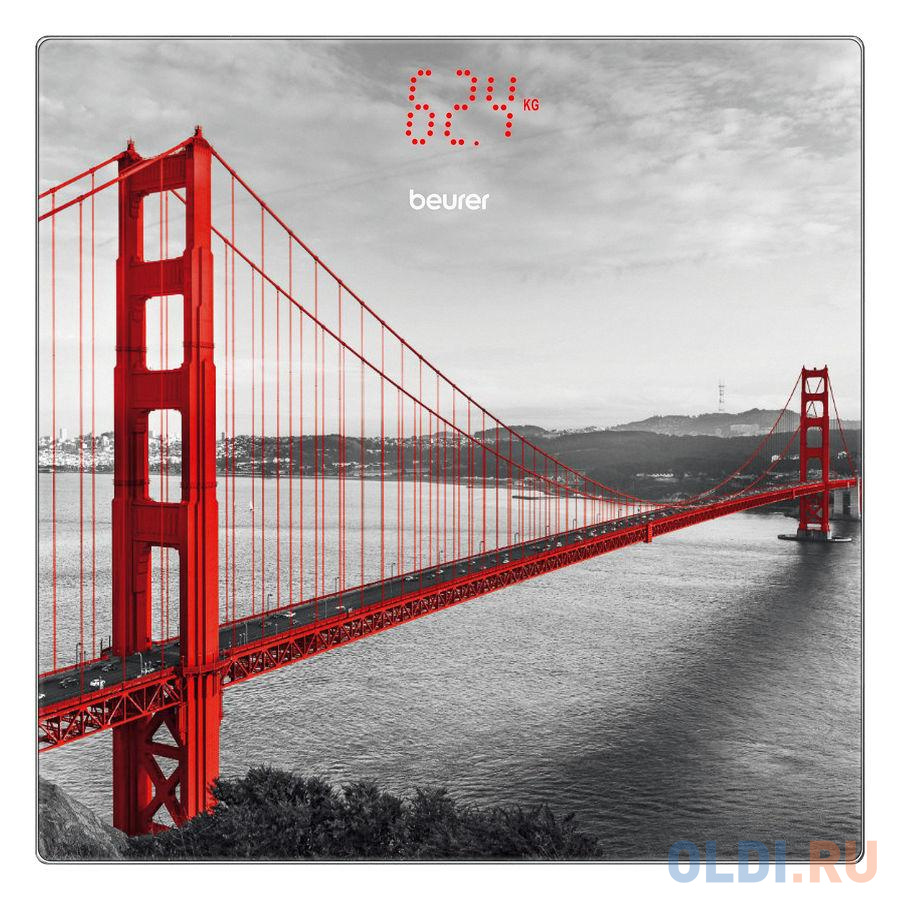 Весы напольные Beurer GS215 San Francisco рисунок, размер 30 x 30 см.