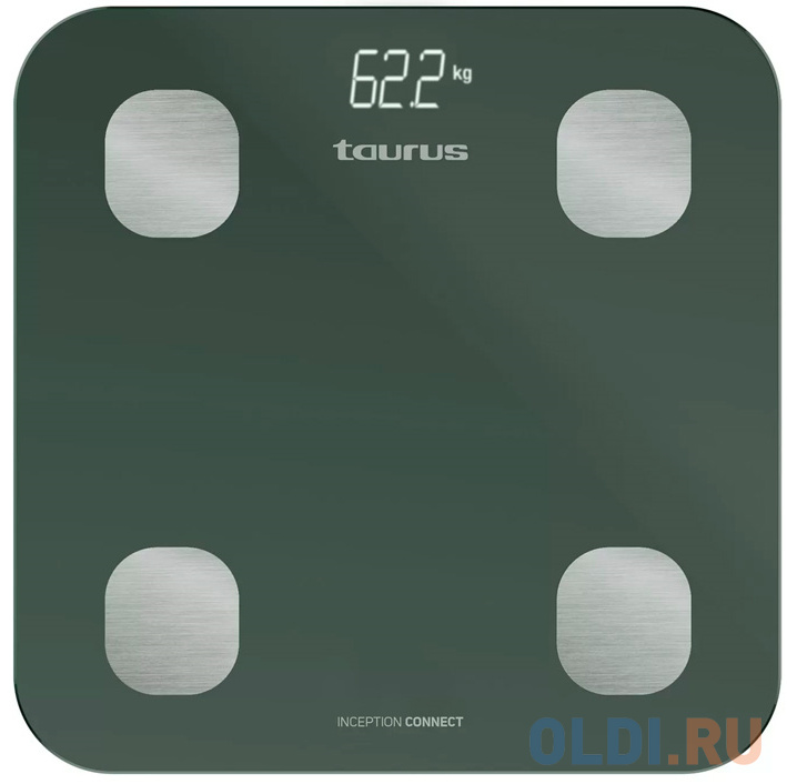 Весы напольные Taurus Inception Connect зелёный, размер 28x28 см.