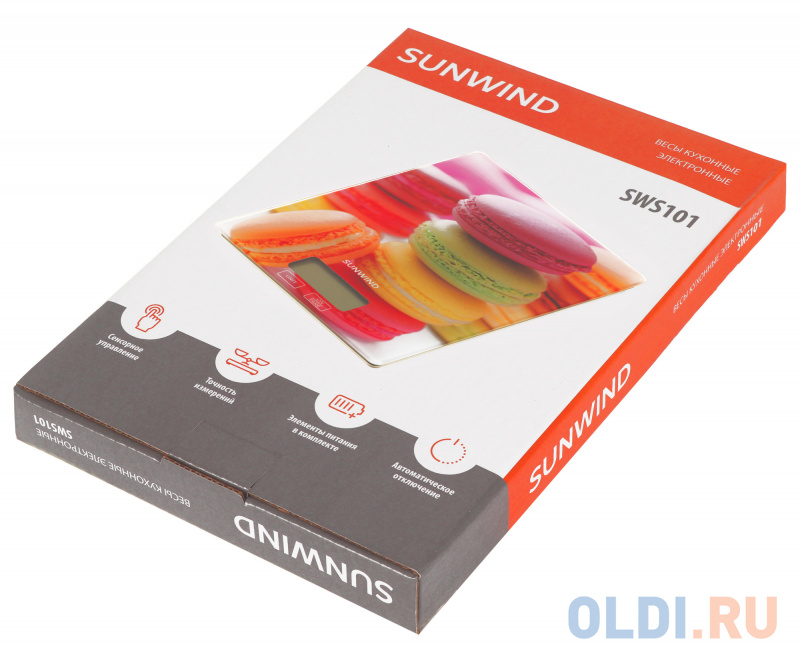 Весы кухонные SunWind SWS101 рисунок/печенье фото