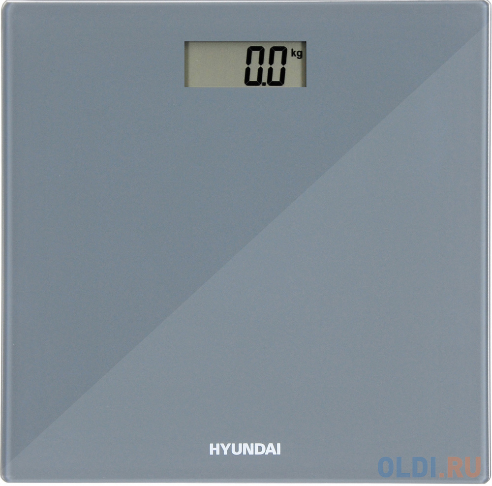 Весы напольные Hyundai H-BS03345 серый, размер 28х28 см.