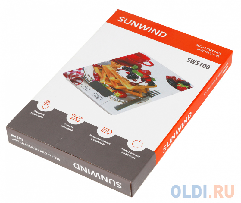 Весы кухонные SunWind SWS100 рисунок/вафли фото