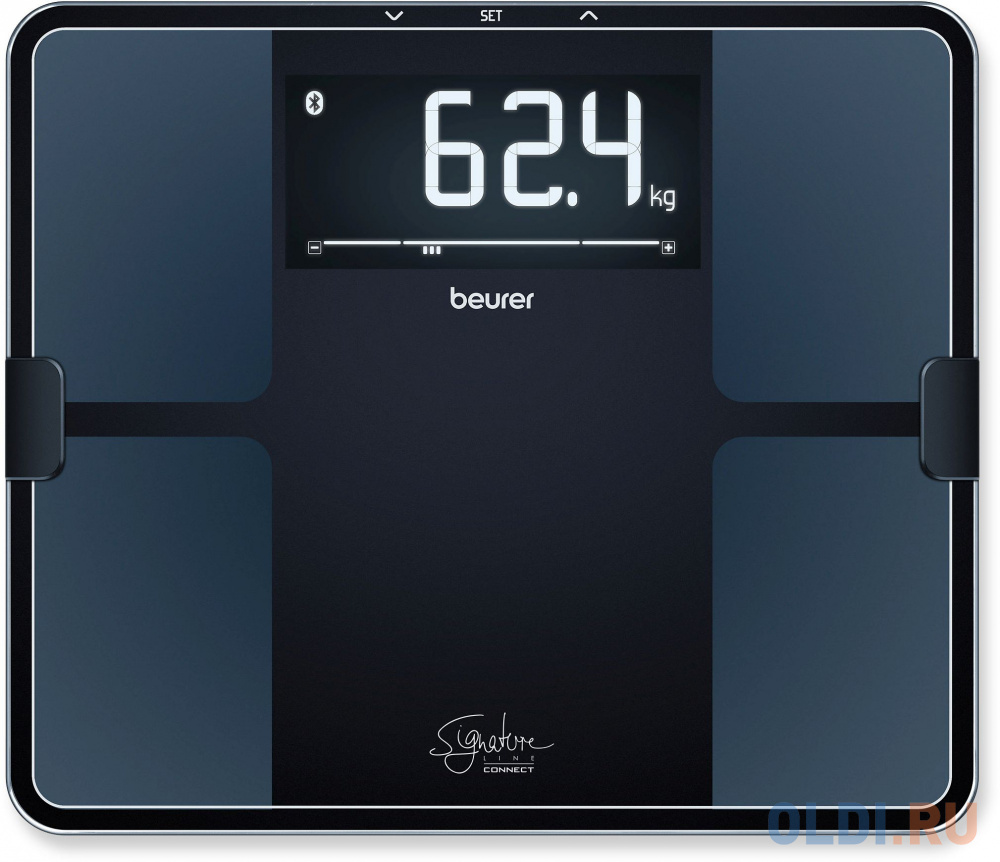 Весы напольные электронные Beurer BF915 Signature Line макс.200кг черный 760.07 - фото 1