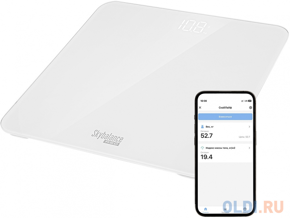 

Весы напольные элек/мех Red Solution SkyBalance RS-762S макс.180кг белый