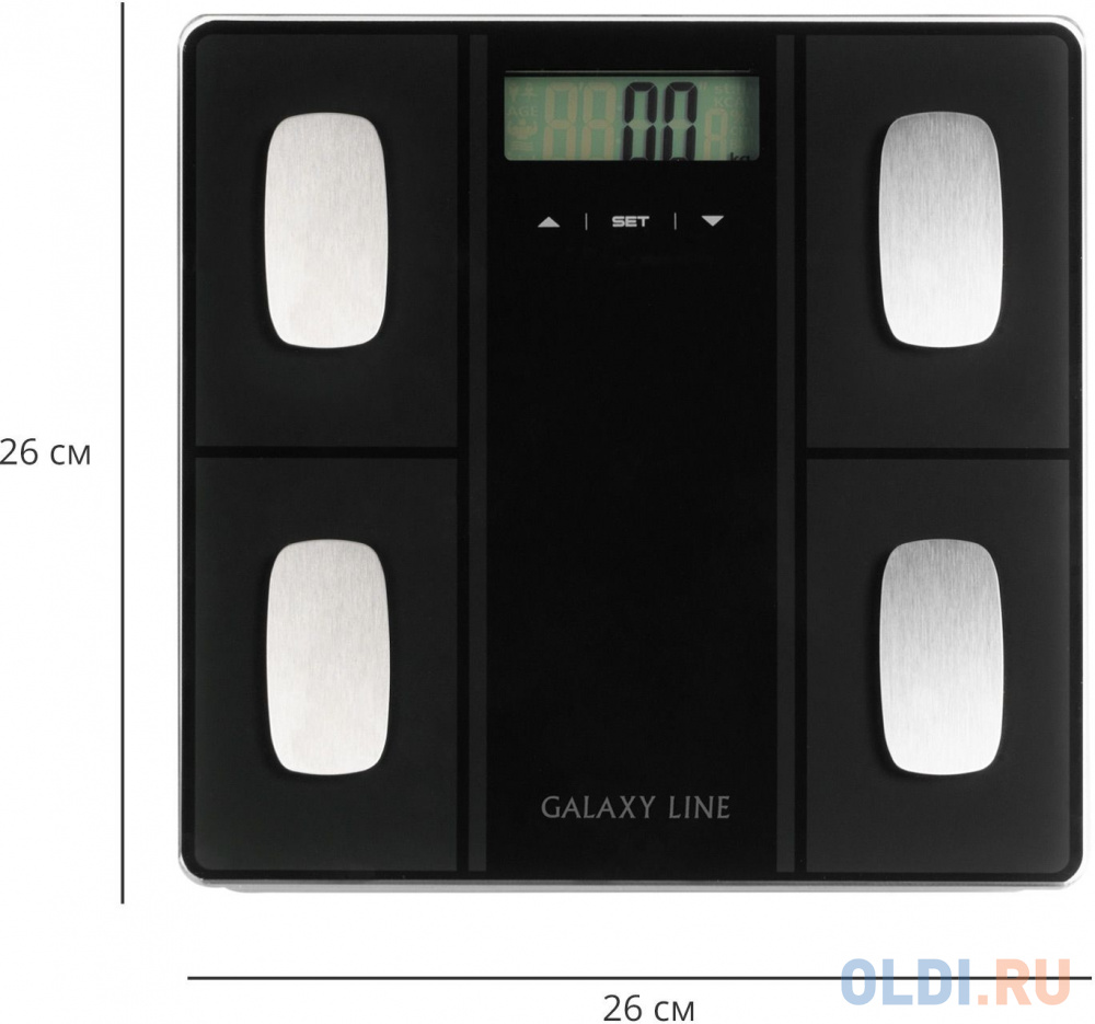 Весы напольные электронные Galaxy Line GL 4854 макс.150кг черный ГЛ4854ЛЧЕРН - фото 7