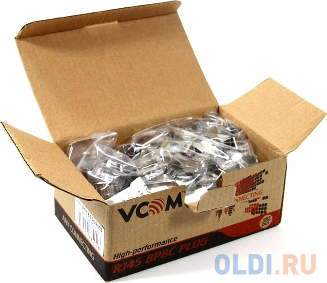 Коннекторы RJ-45 для FTP кабеля 5 кат. экранированный VCOM <VNA2230 ,100 шт в пакете Коннекторы RJ-45 для FTP кабеля 5 кат. экранированный VCOM <VNA2230 ,100 шт в пакете фото