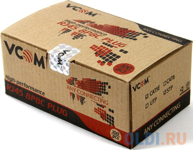Коннекторы RJ-45 для FTP кабеля 5 кат. экранированный VCOM <VNA2230 ,100 шт в пакете Коннекторы RJ-45 для FTP кабеля 5 кат. экранированный VCOM <VNA2230 ,100 шт в пакете фото